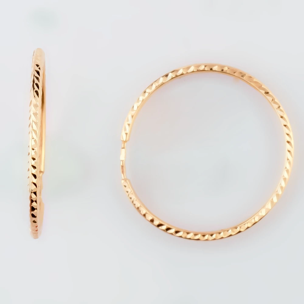 Серьги конго из красного золота 585 пробы