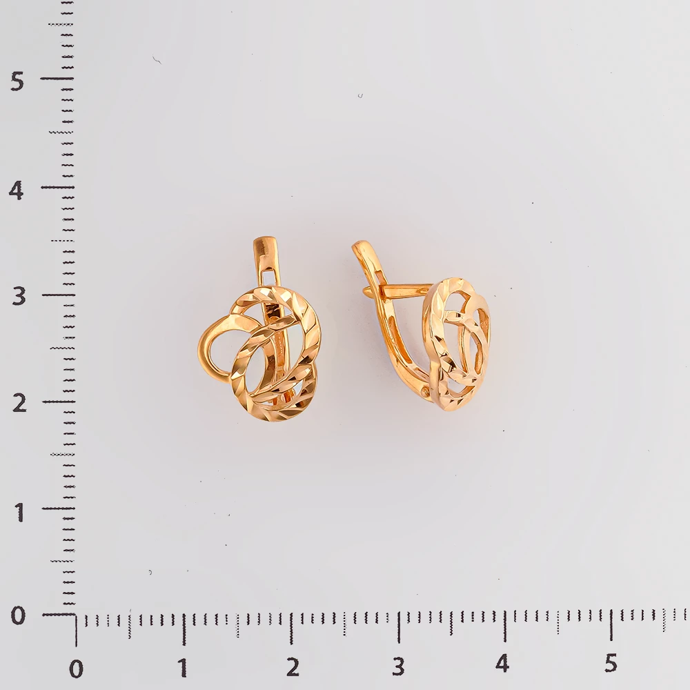 Серьги из красного золота 585 пробы