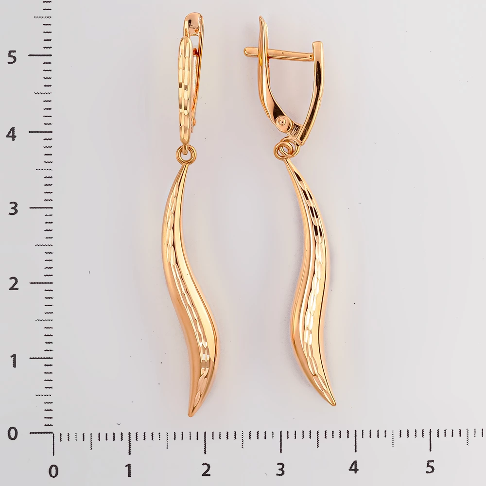 Серьги из красного золота 585 пробы
