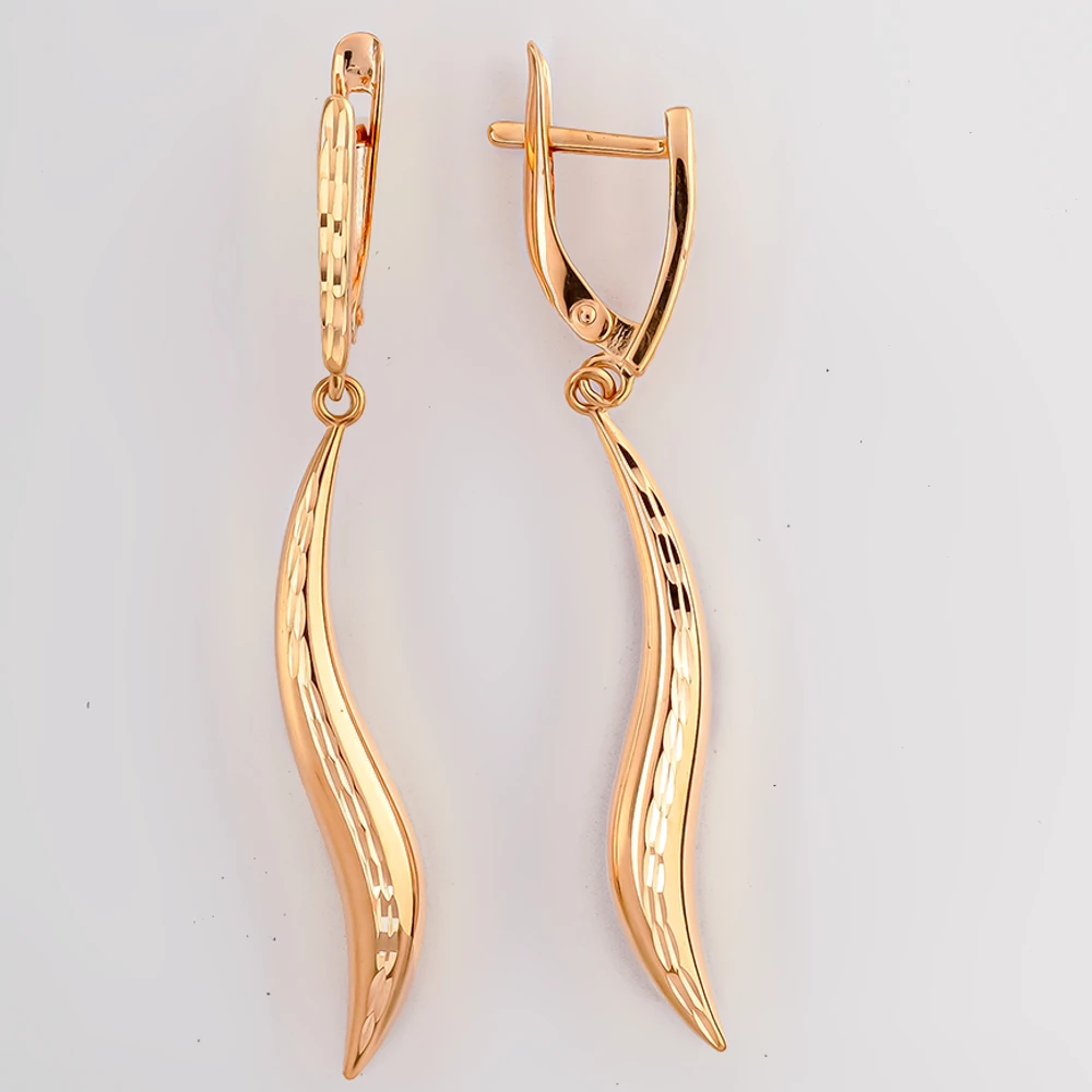Серьги из красного золота 585 пробы