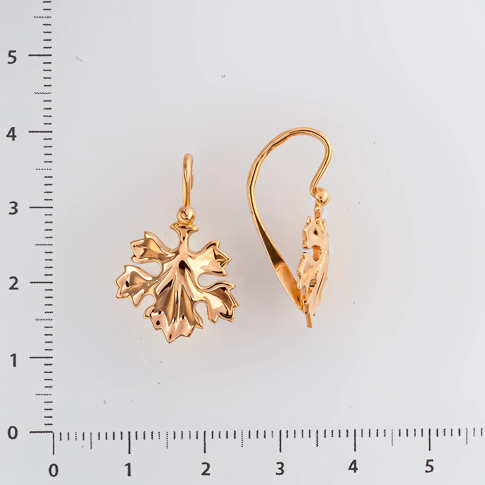 Серьги из красного золота 585 пробы