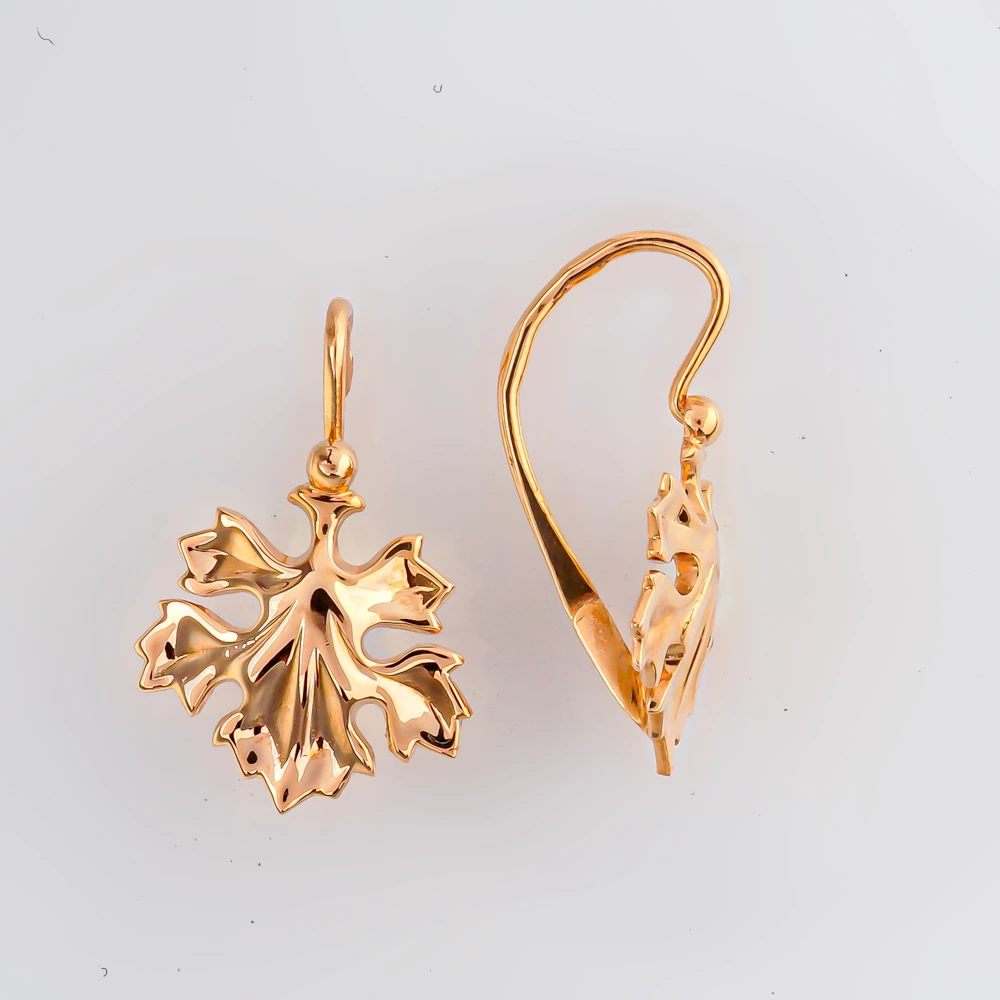 Серьги из красного золота 585 пробы