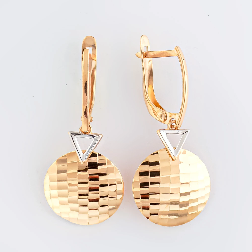 Серьги из красного золота 585 пробы