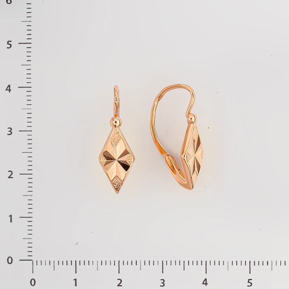 Серьги из красного золота 585 пробы