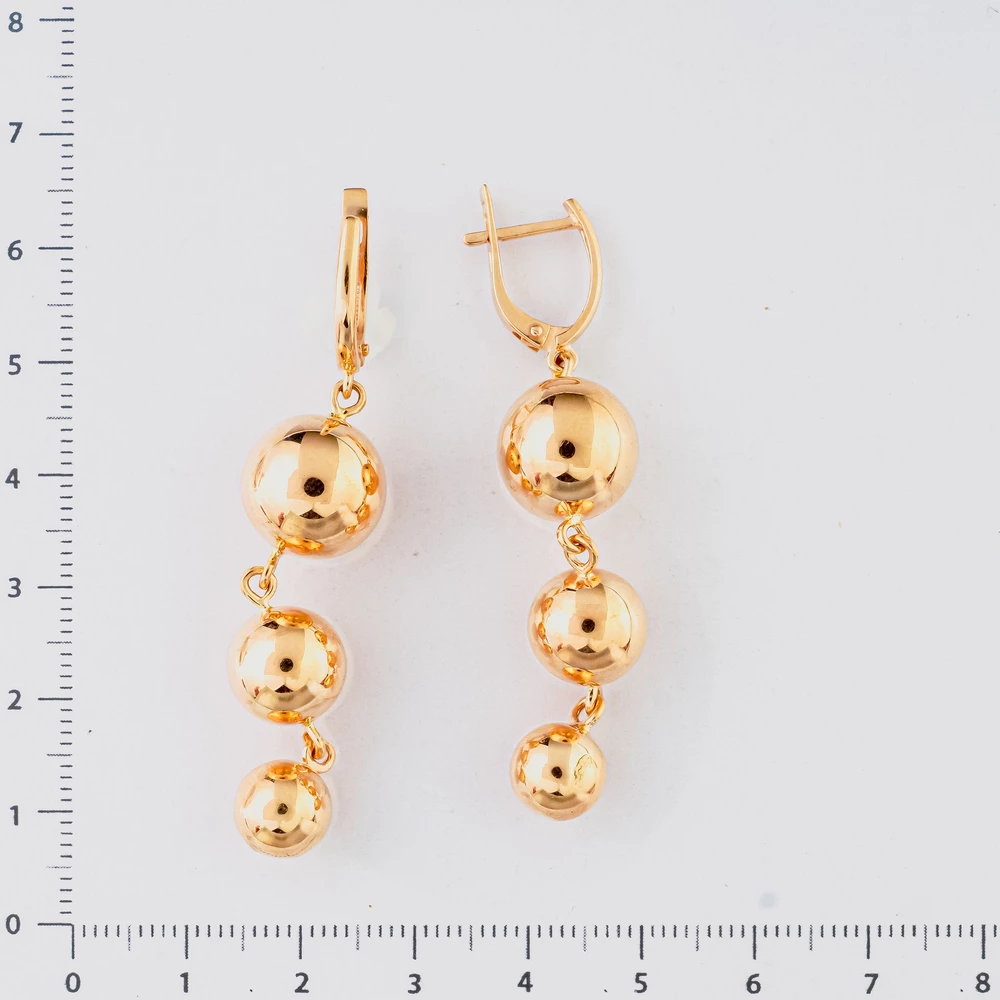 Серьги из красного золота 585 пробы