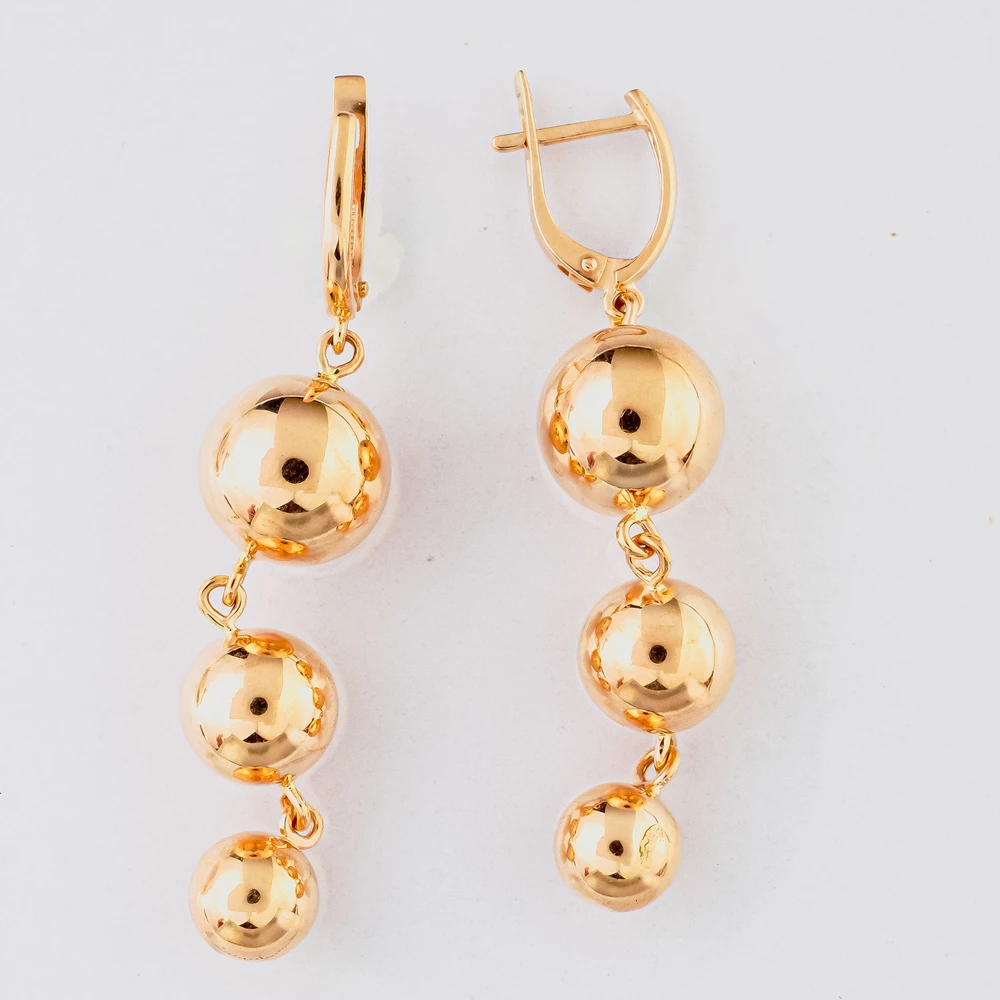 Серьги из красного золота 585 пробы