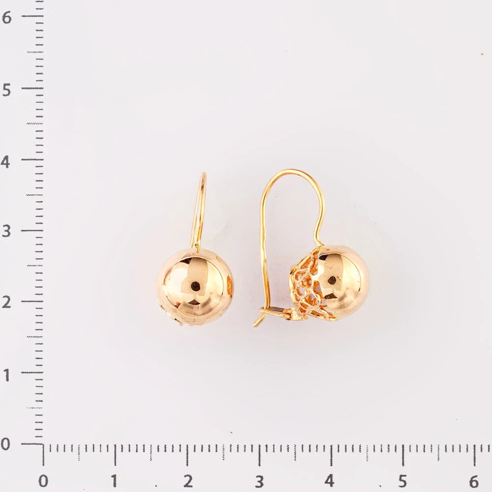 Серьги из красного золота 585 пробы