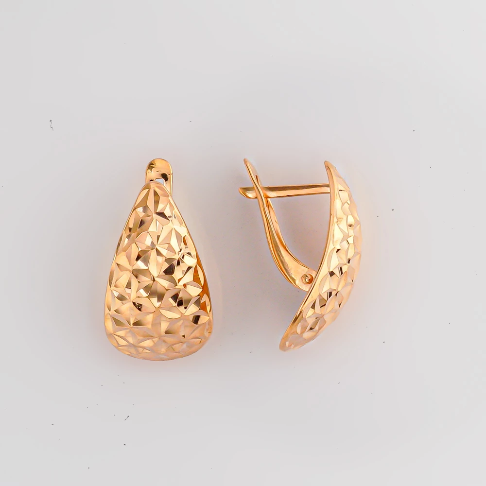 Серьги из красного золота 585 пробы