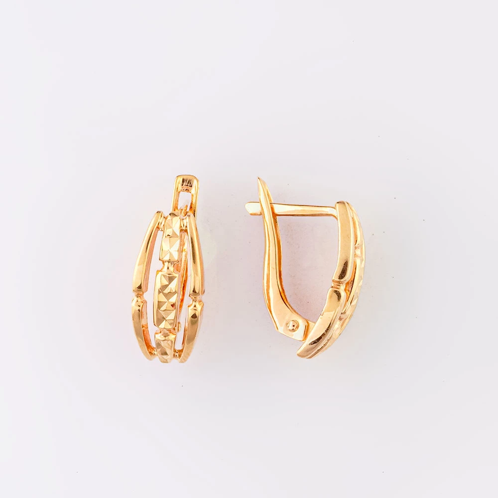 Серьги из красного золота 585 пробы