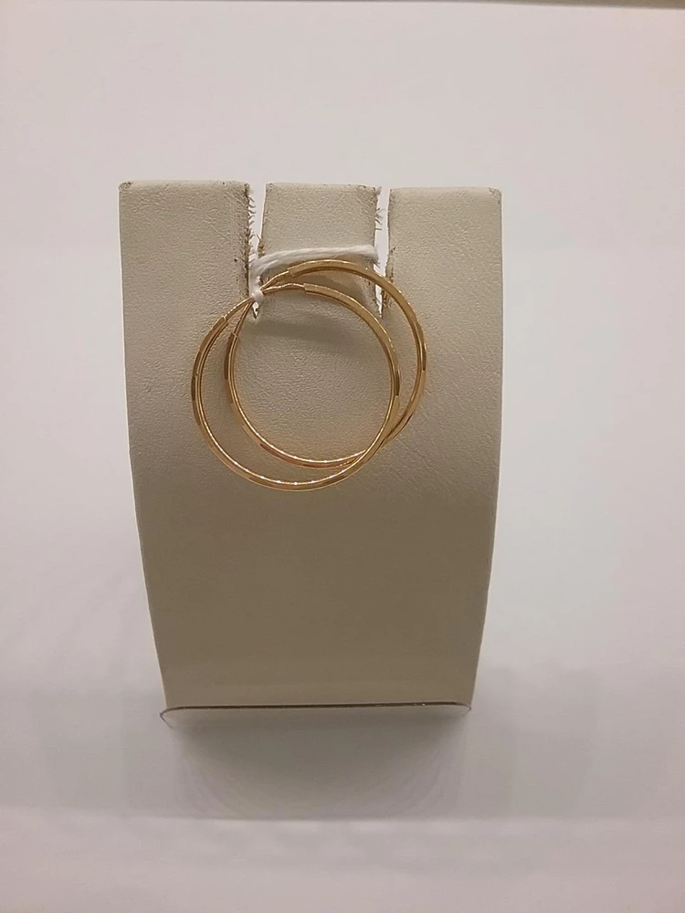 Серьги конго из красного золота 585 пробы