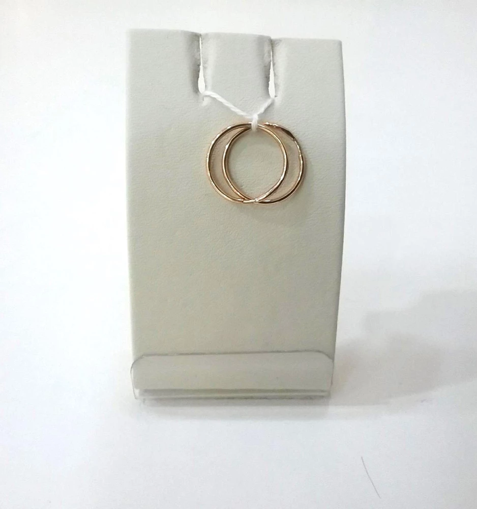 Серьги конго из красного золота 585 пробы