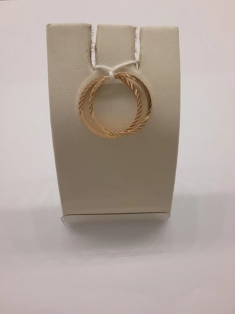 Серьги конго из красного золота 585 пробы