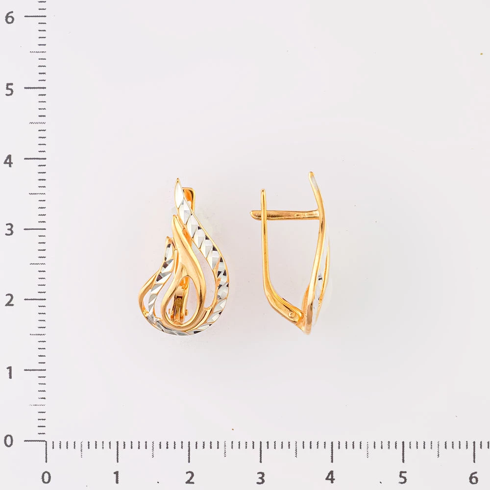 Серьги из красного золота 585 пробы