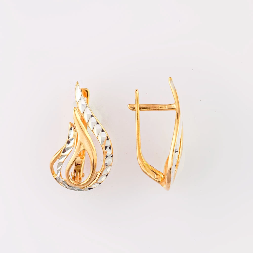 Серьги из красного золота 585 пробы