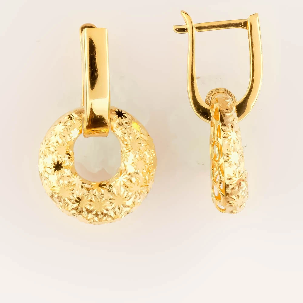 Серьги из желтого золота 585 пробы