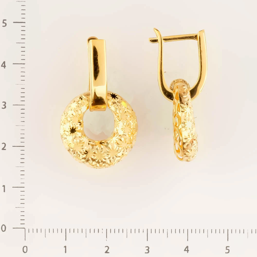 Серьги из желтого золота 585 пробы