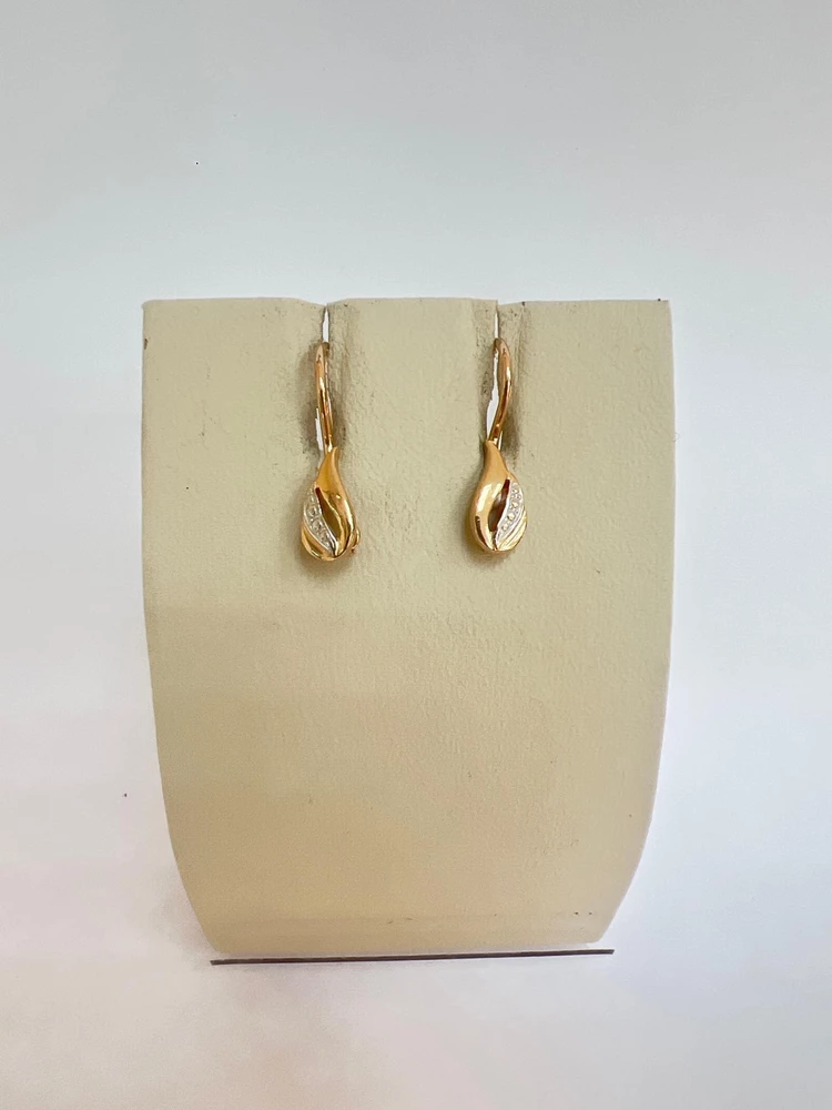 Серьги из красного золота 585 пробы