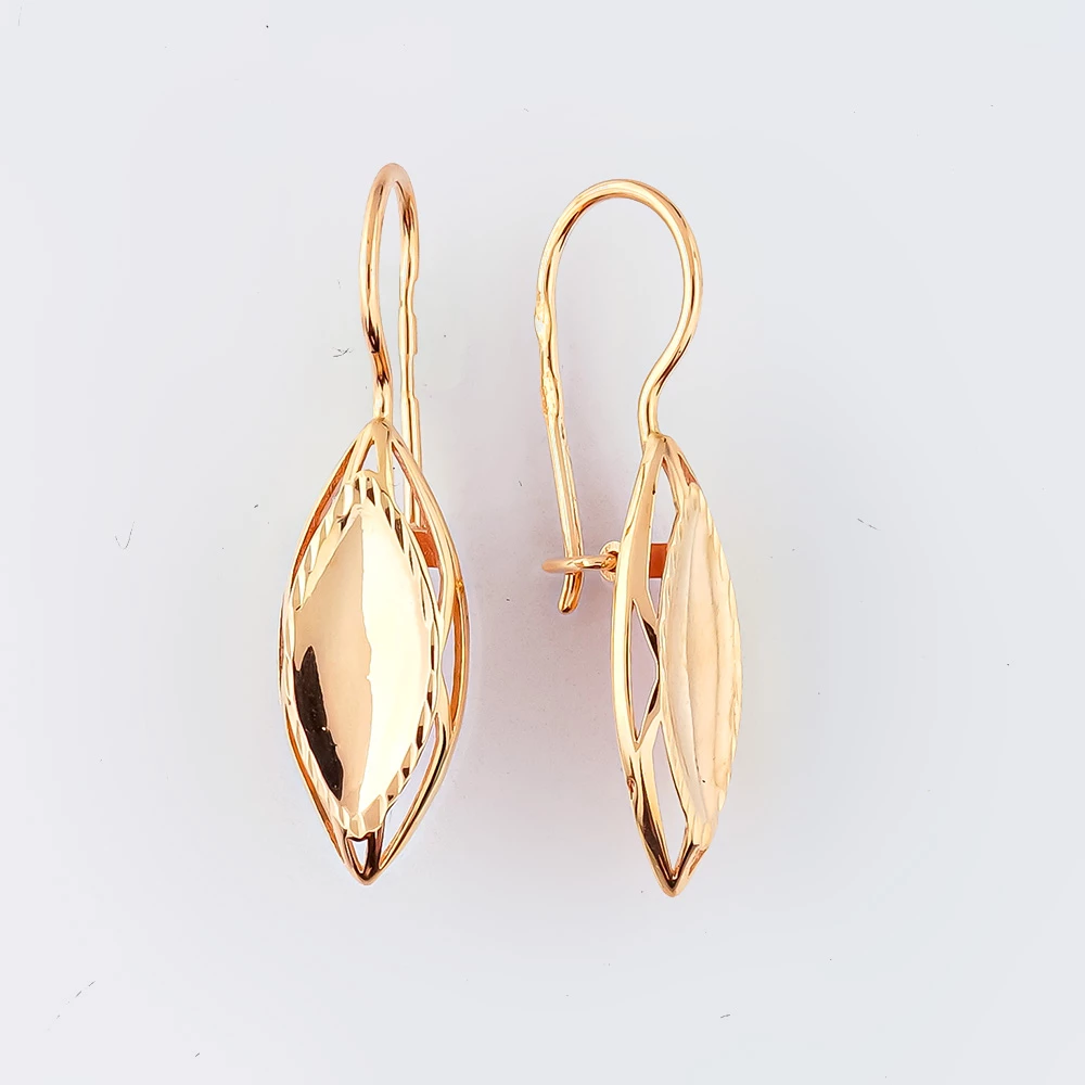 Серьги из красного золота 585 пробы