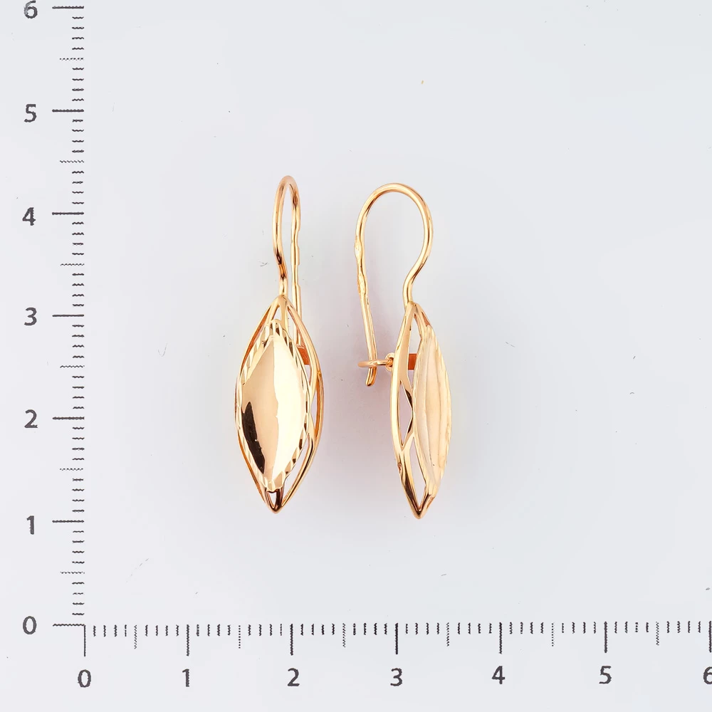 Серьги из красного золота 585 пробы