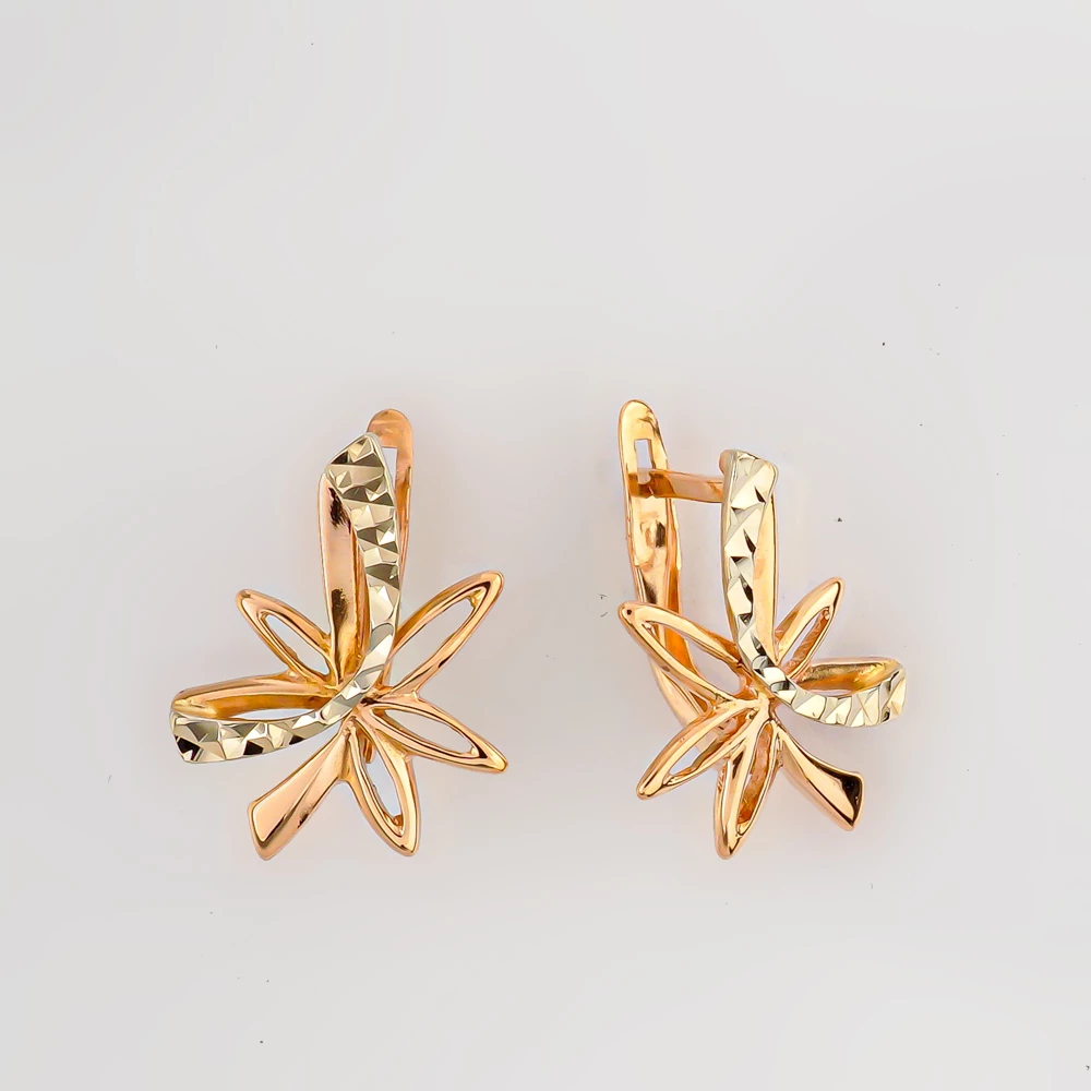 Серьги из красного золота 585 пробы