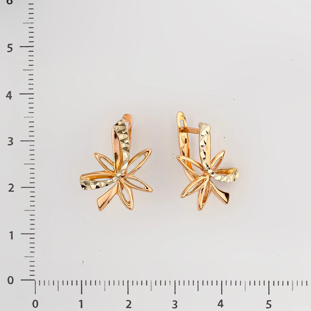 Серьги из красного золота 585 пробы