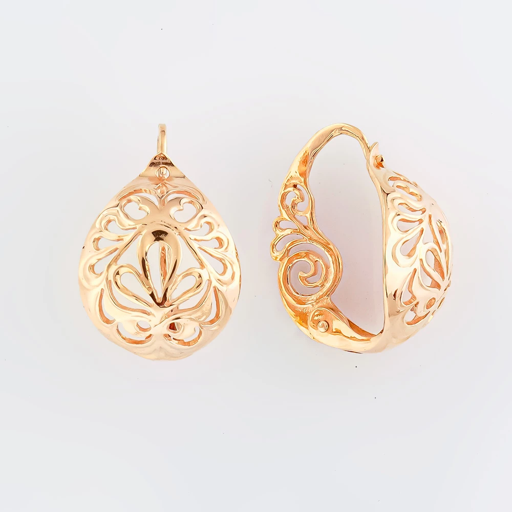 Серьги из красного золота 585 пробы