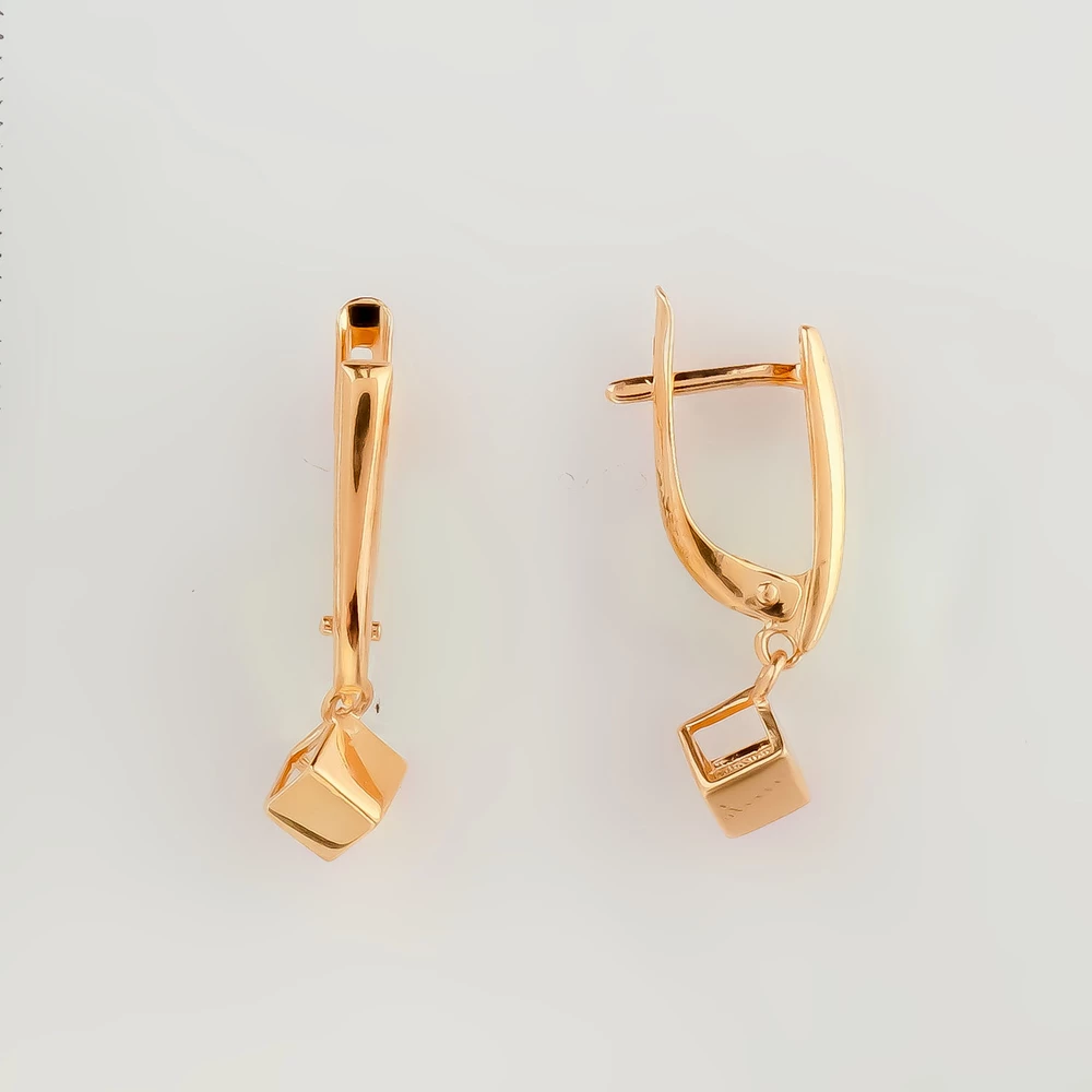 Серьги из красного золота 585 пробы
