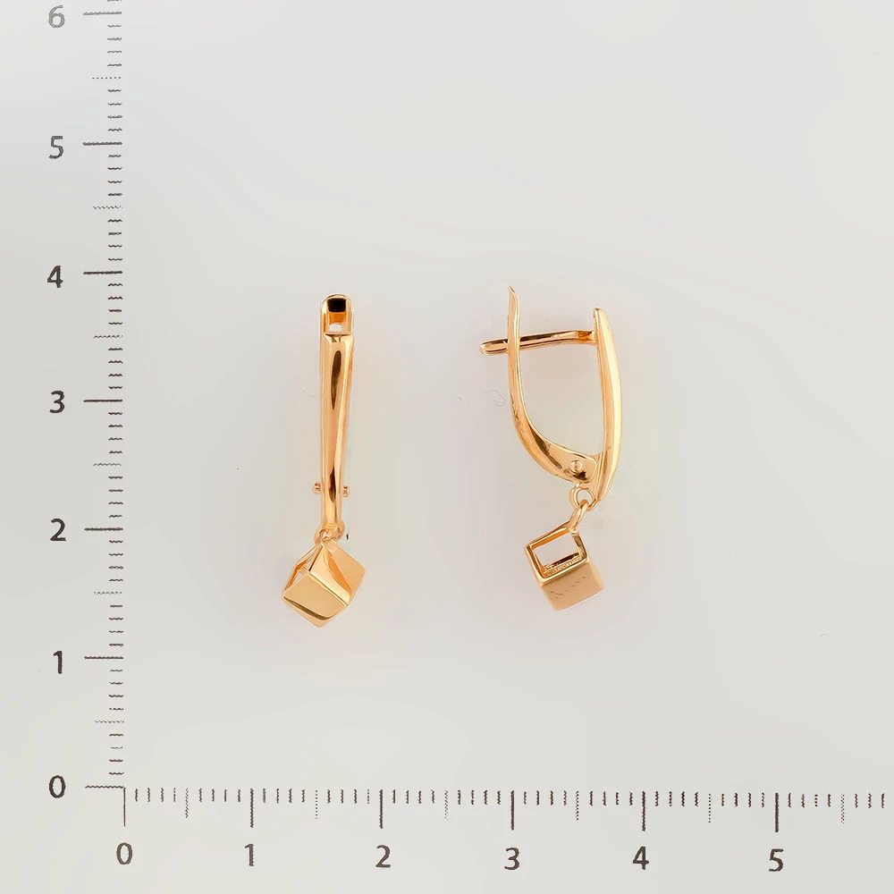 Серьги из красного золота 585 пробы