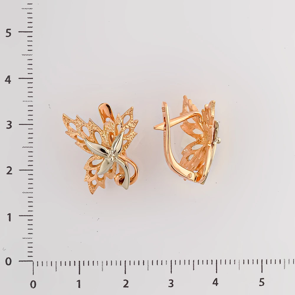 Серьги из красного золота 585 пробы