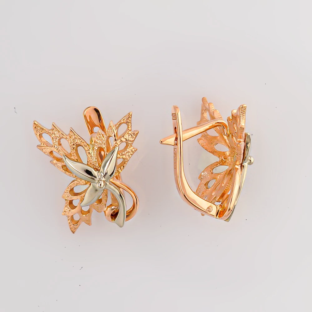 Серьги из красного золота 585 пробы