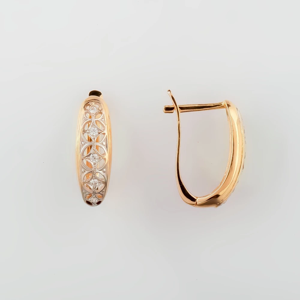Серьги из красного золота 585 пробы
