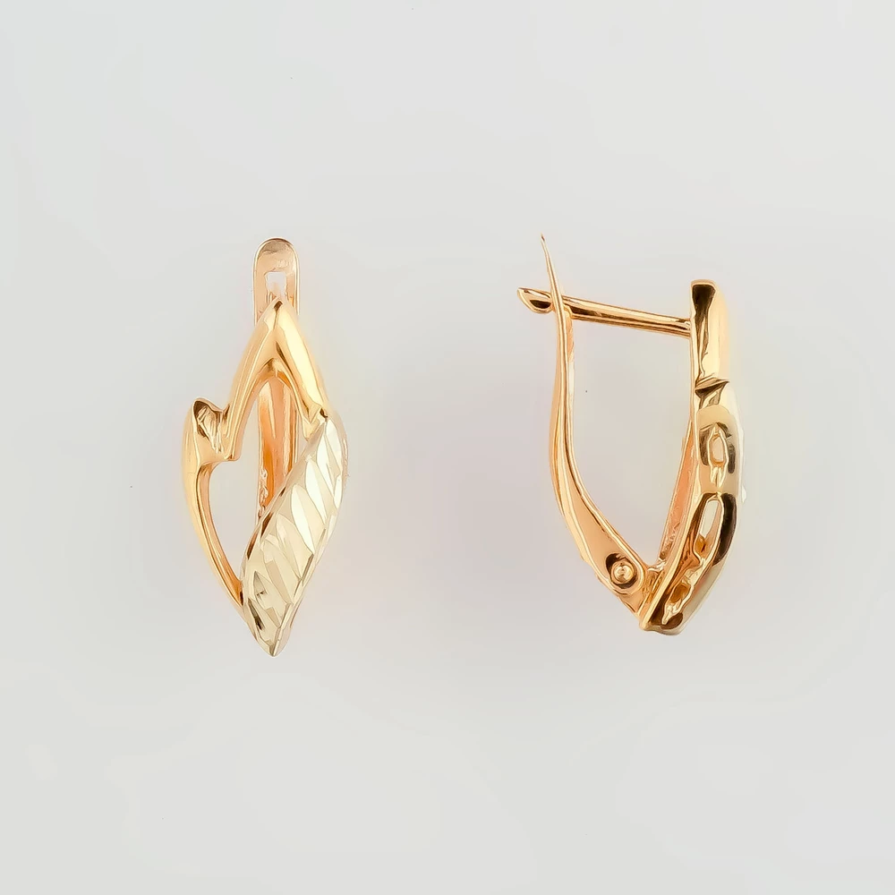 Серьги из красного золота 585 пробы