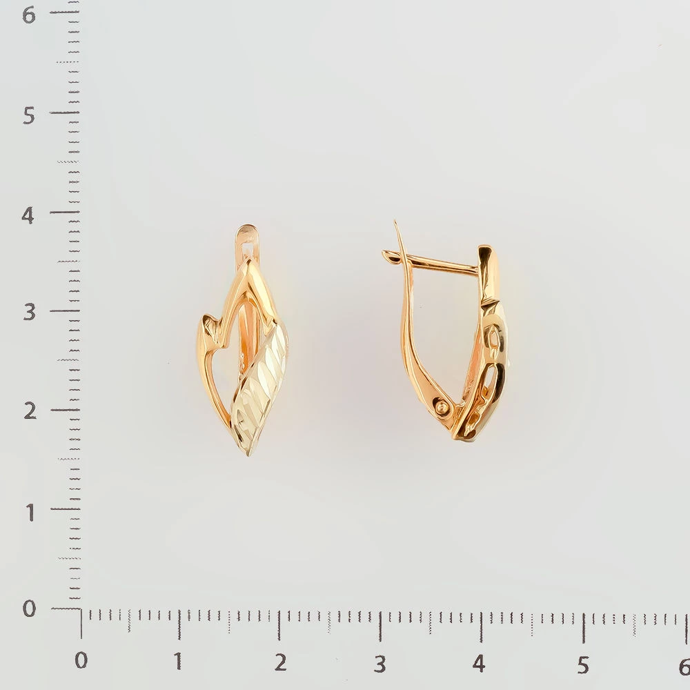 Серьги из красного золота 585 пробы