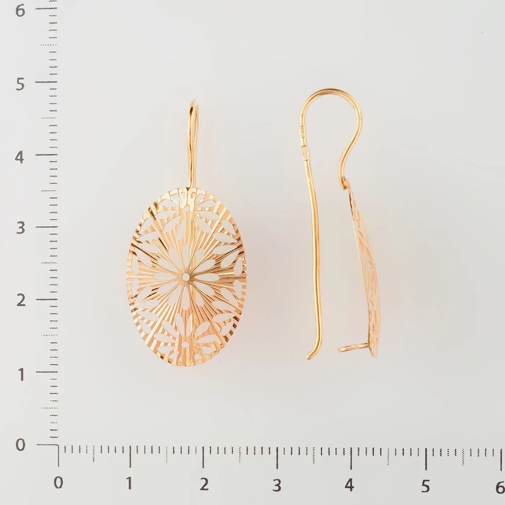 Серьги из красного золота 585 пробы