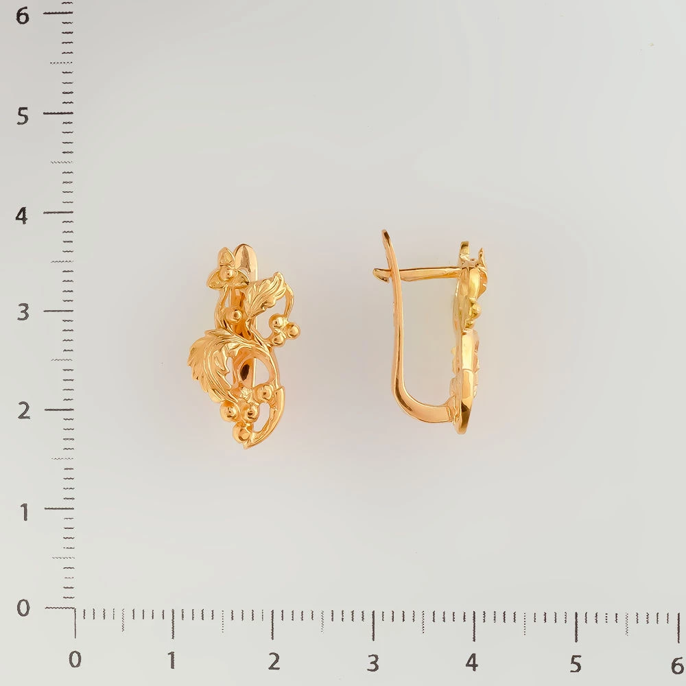 Серьги из красного золота 583 пробы