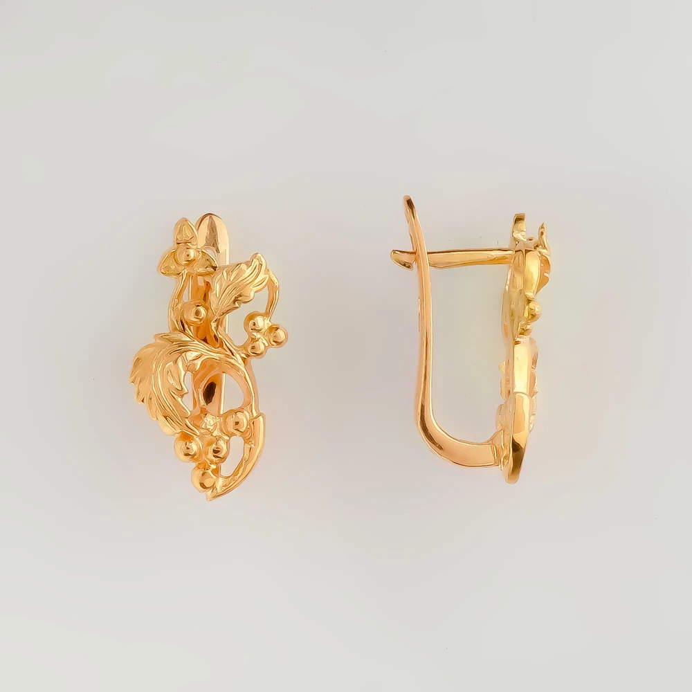 Серьги из красного золота 583 пробы
