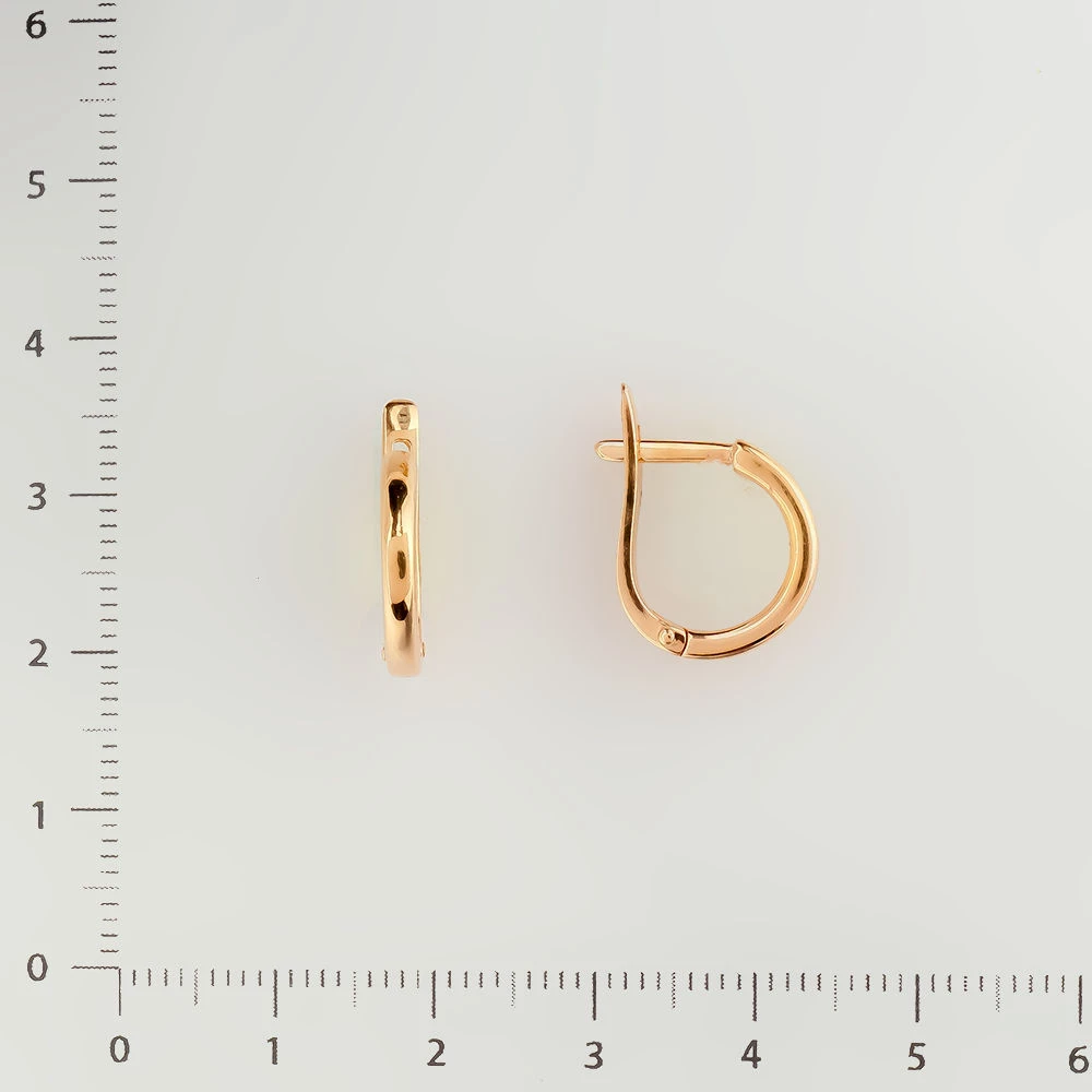 Серьги конго из красного золота 585 пробы