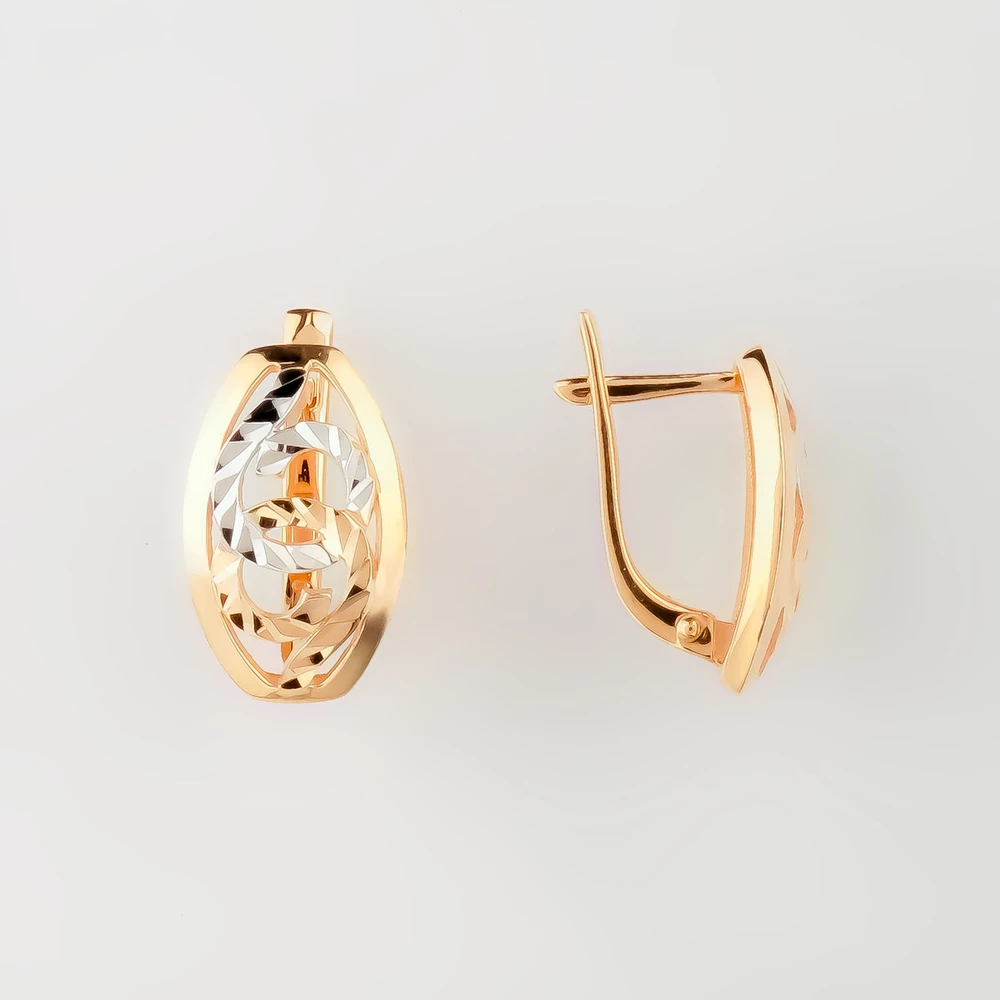 Серьги из красного золота 585 пробы