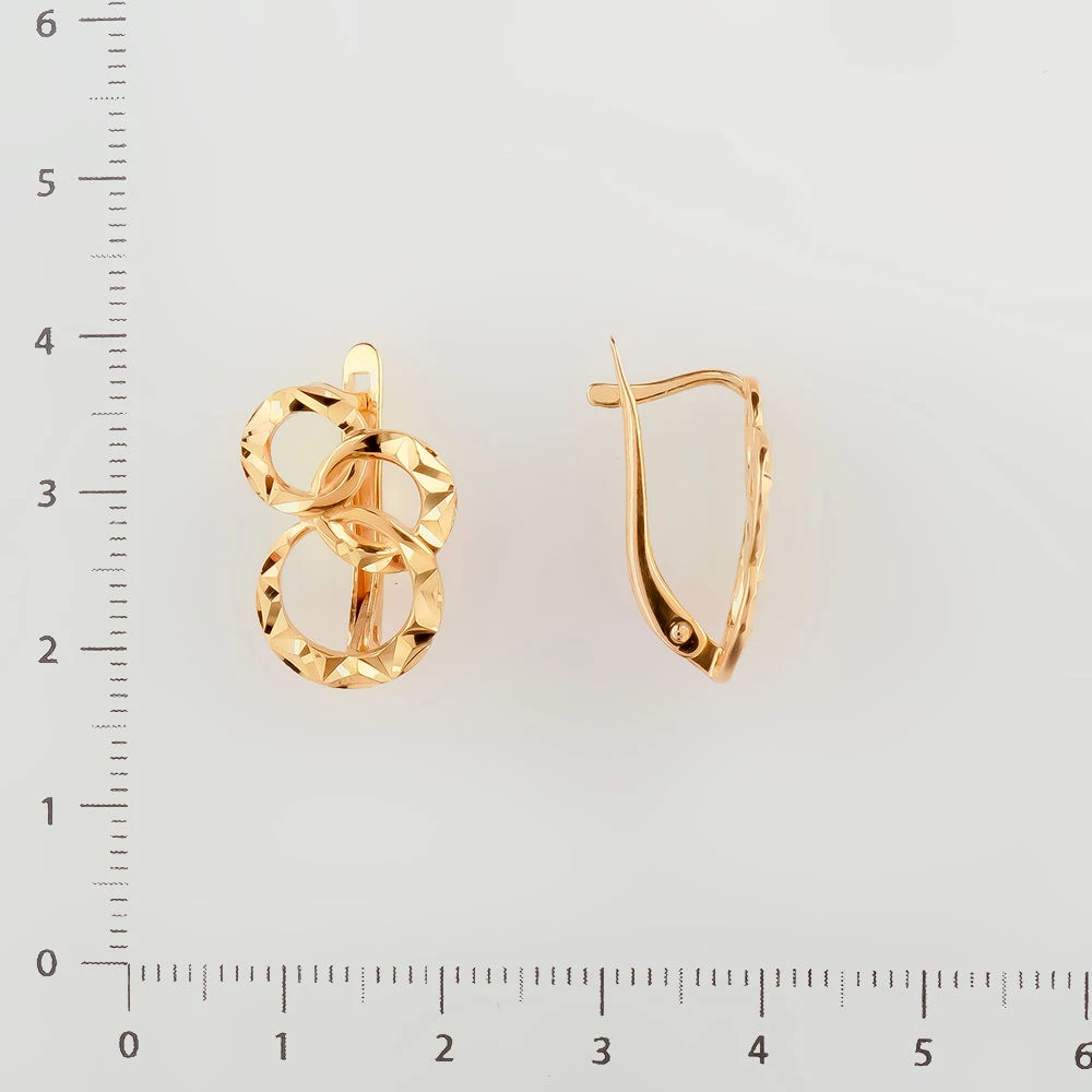 Серьги из красного золота 585 пробы