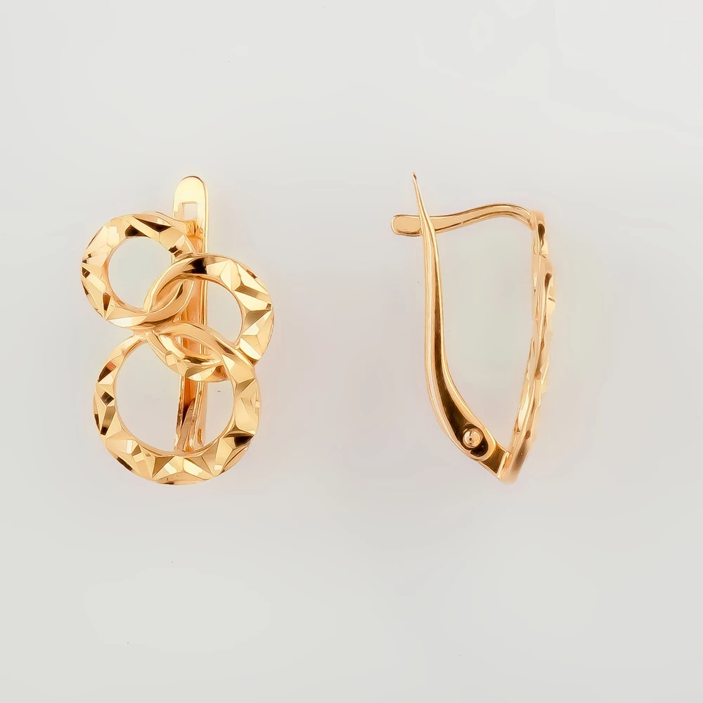 Серьги из красного золота 585 пробы