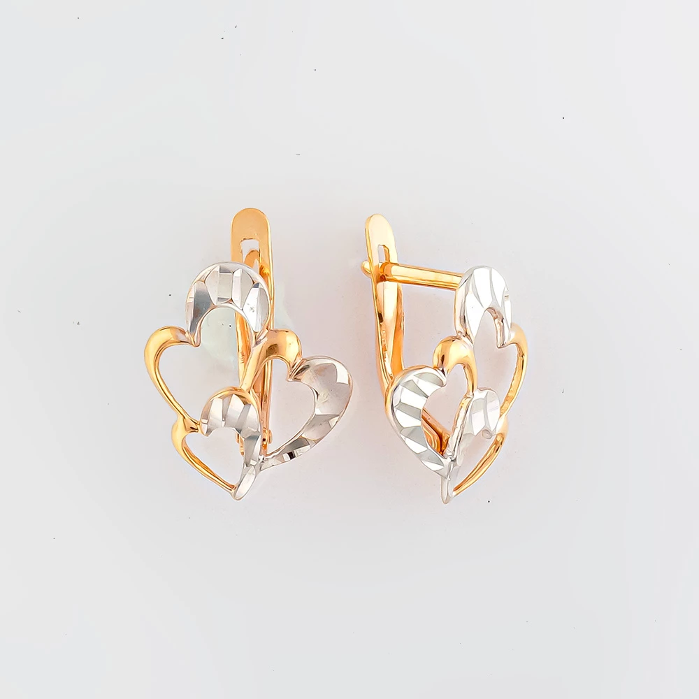 Серьги из красного золота 585 пробы