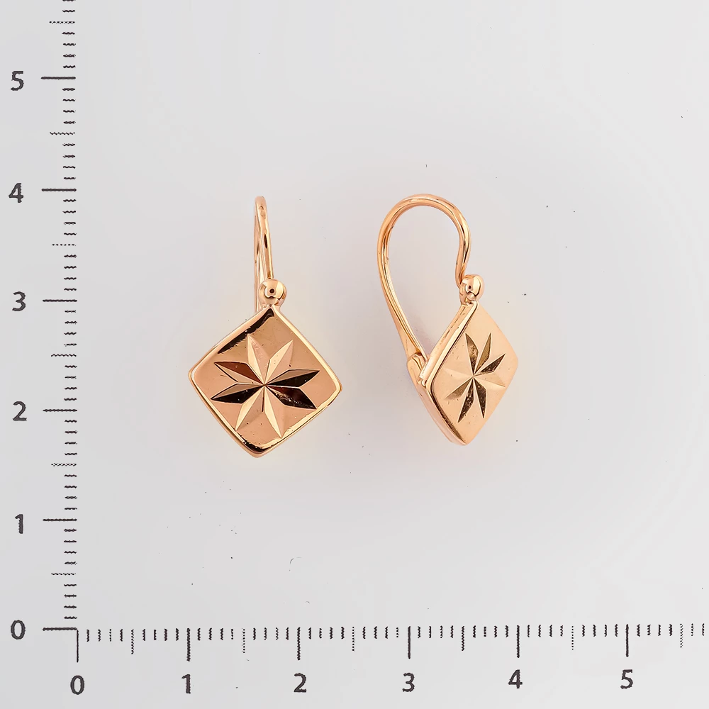 Серьги из красного золота 583 пробы