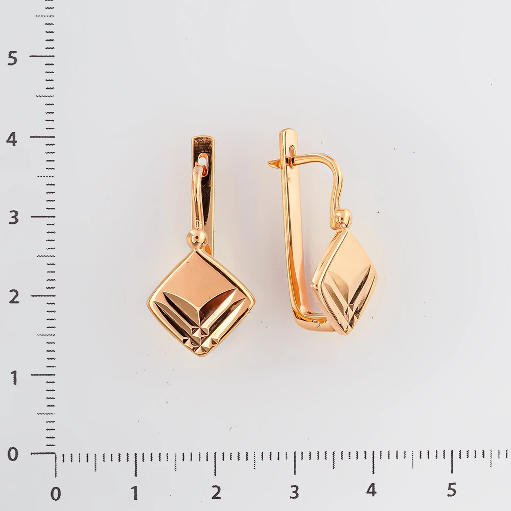 Серьги из красного золота 583 пробы