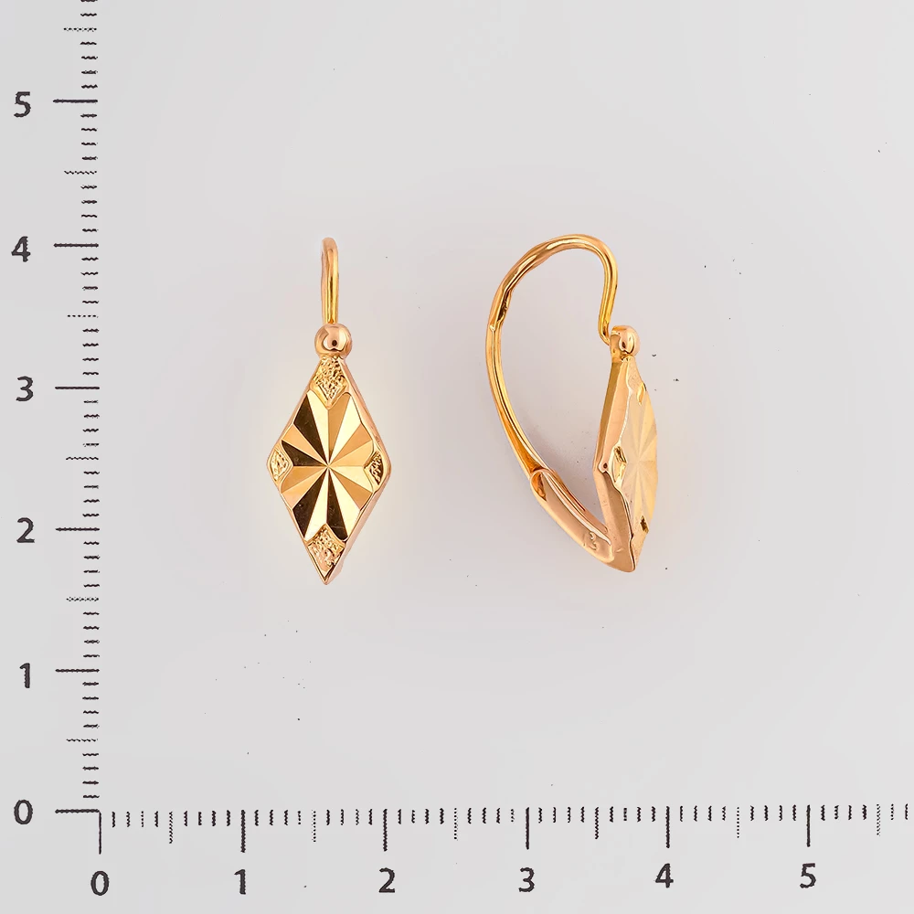 Серьги из красного золота 583 пробы