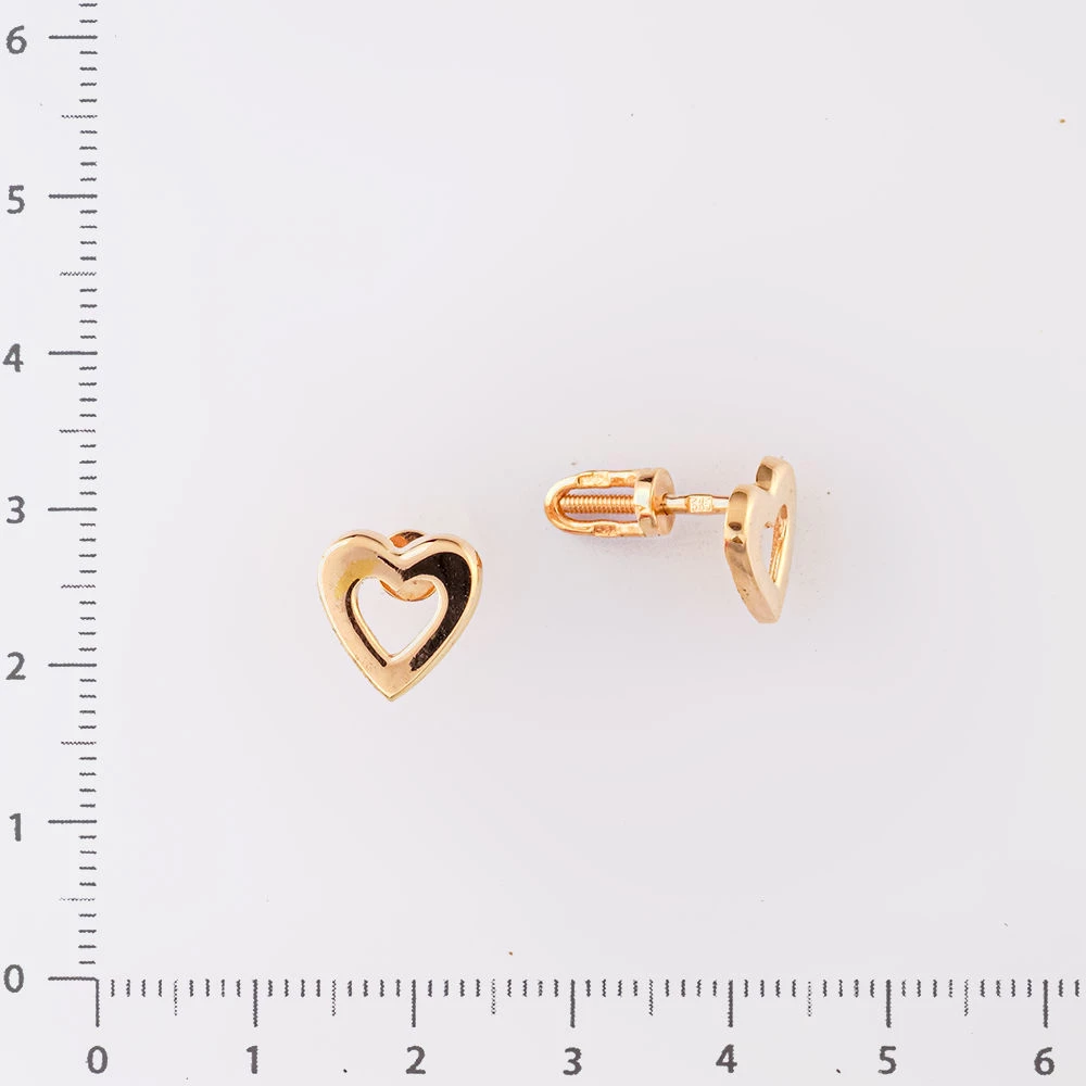 Серьги из красного золота 585 пробы