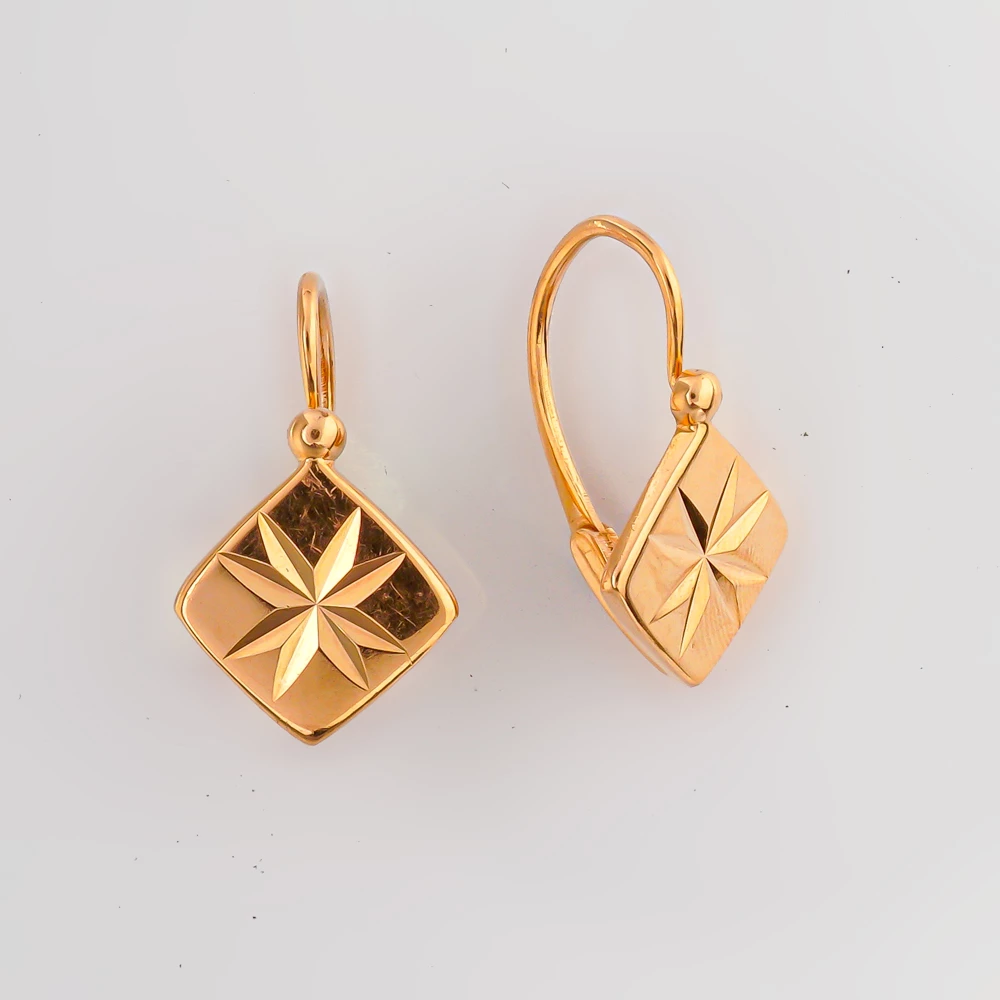 Серьги из красного золота 583 пробы