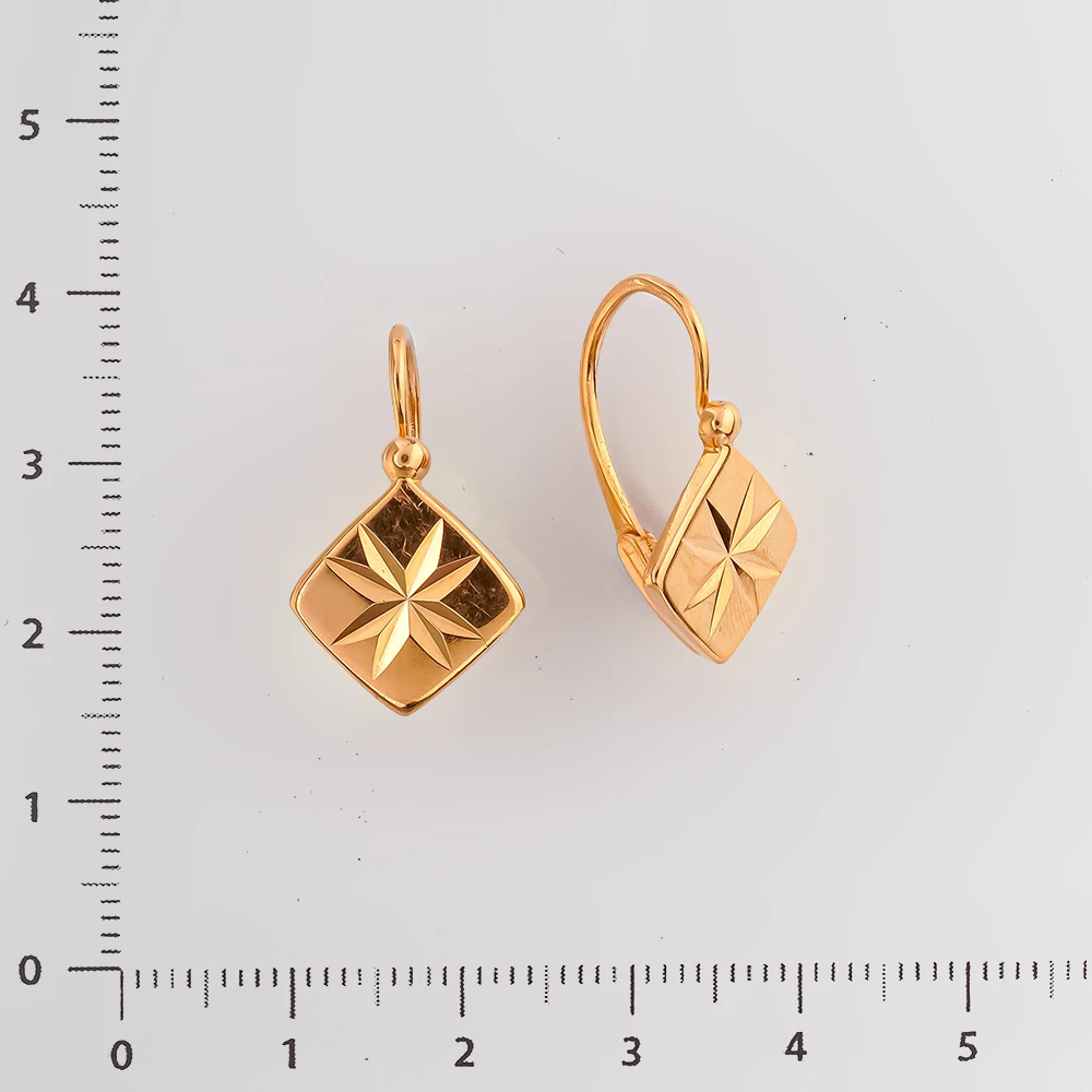 Серьги из красного золота 583 пробы