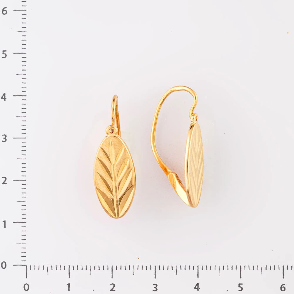 Серьги из красного золота 583 пробы