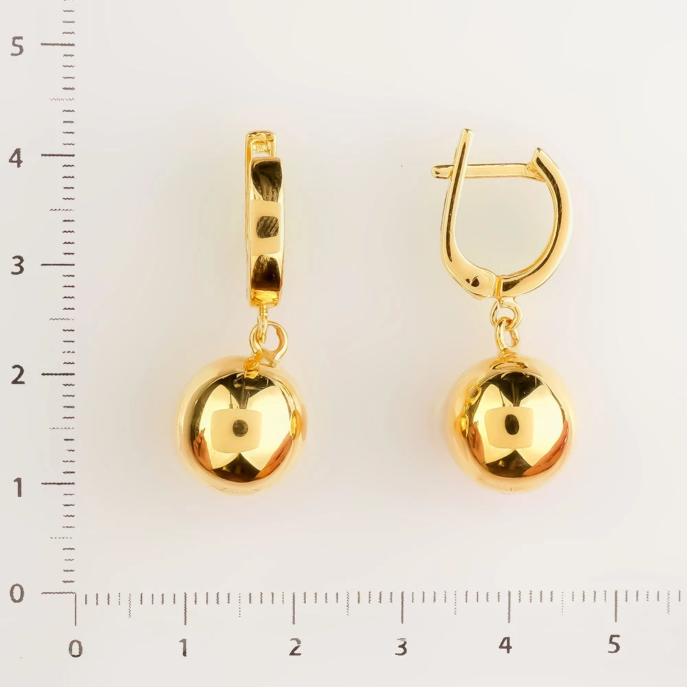 Серьги из желтого золота 585 пробы