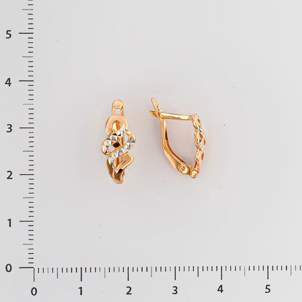 Серьги из красного золота 585 пробы